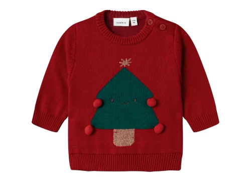 Name It jester red juletræ strikbluse